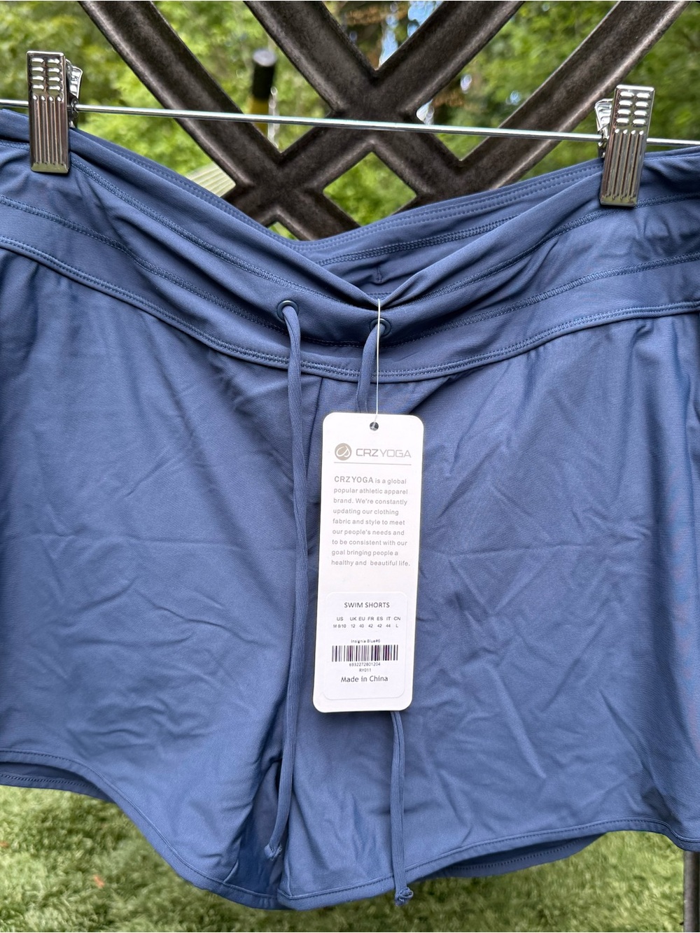CRZ YOGA Women's tankini and Drawstring Swim Shorts Bottom 3'', Size Med NWT - Picture 10 of 11